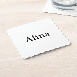 Dessous-de-verre En Papier Promotion de la marque 4" x 4" en forme de coquill
