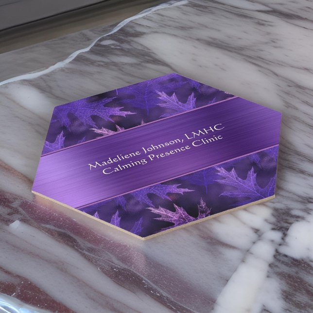 Dessous-de-verre En Papier Psychothérapie Shimmer à feuille très violette | C (Créateur téléchargé)