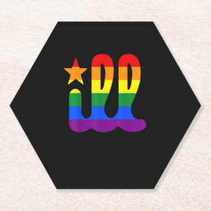 Dessous-de-verre En Papier Rainbow Pride Amour ill Philadelphia Philly Gay Pr