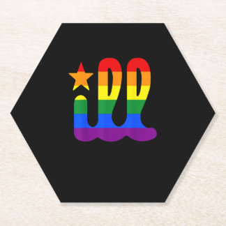 Dessous-de-verre En Papier Rainbow Pride Amour ill Philadelphia Philly Gay Pr