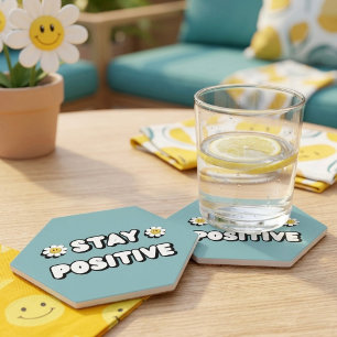 Dessous-de-verre En Papier Restez Positif
