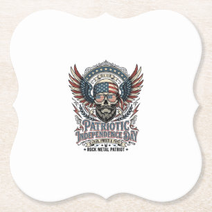 Dessous-de-verre En Papier Rocker du bandana patriotique Gloire ancienne Méta