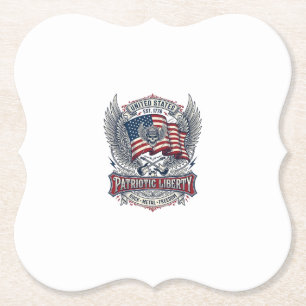 Dessous-de-verre En Papier Rocker du bandana patriotique Méta musique Old Glo