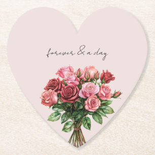 Dessous-de-verre En Papier Roses roses rouges roses rouges rousses romantique