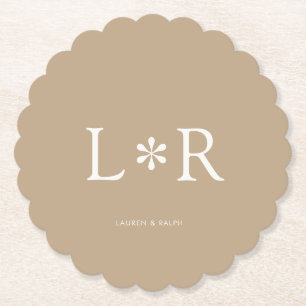 Dessous-de-verre En Papier Sable beige   Simple Couple chic