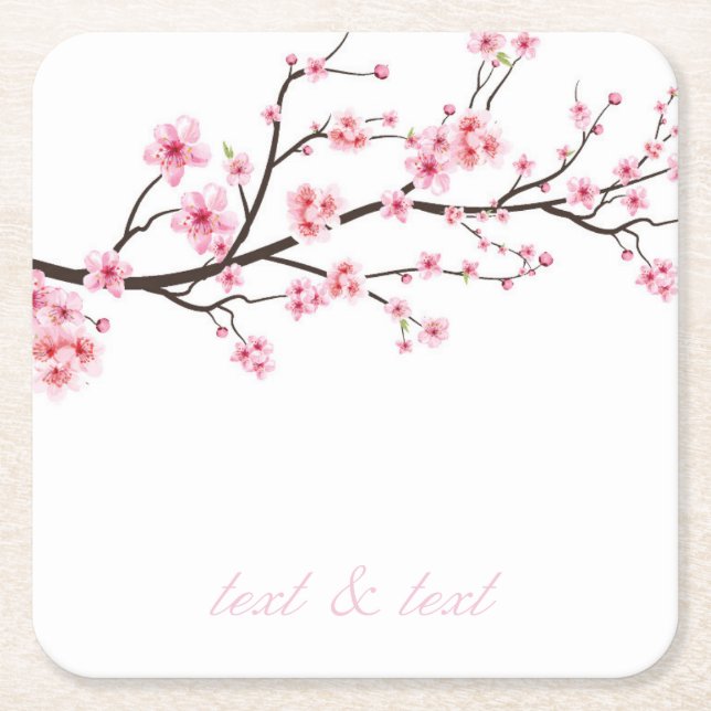 Dessous-de-verre en papier: SAKURA CHERRY BLOSSOMS (Devant)