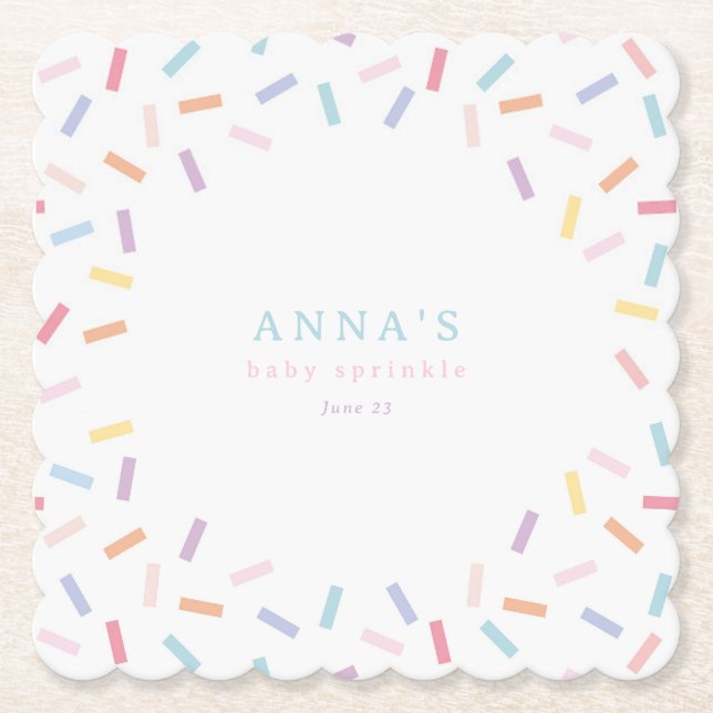 Dessous-de-verre En Papier Saupoudrer Bébé (Devant)