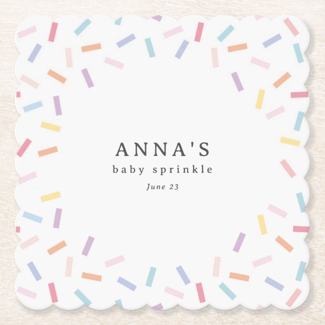 Dessous-de-verre En Papier Saupoudrer Bébé (Devant)