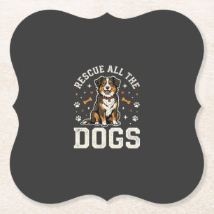 Dessous-de-verre En Papier Sauver Tous Les Chiens Vintage Chien