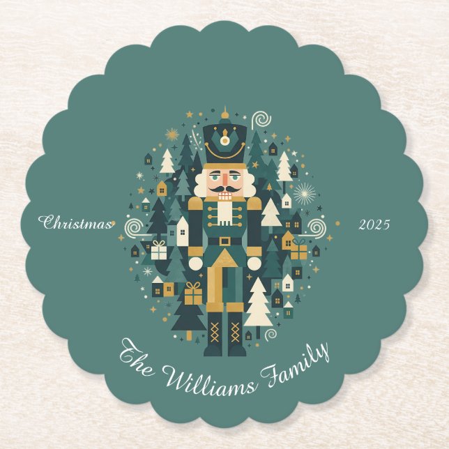 Dessous-de-verre En Papier Scandinavian Christmas Nutcracker (Devant)