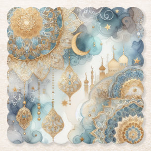 Dessous-de-verre En Papier Sérénité de la mosquée pour Aïd el-Fitr