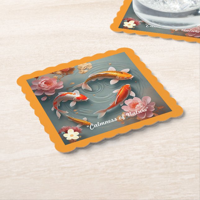 Dessous-de-verre En Papier "Sérénité de l'eau" (Incliné)