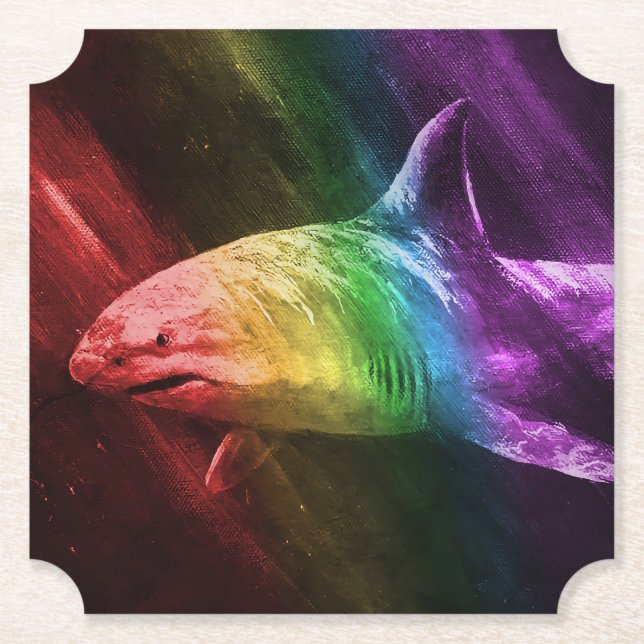 Dessous-de-verre En Papier Shark Pride (Devant)