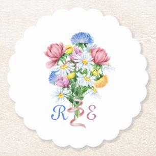 Dessous-de-verre En Papier Simple Marguerite de Printemps Fleur Sauvage Minim