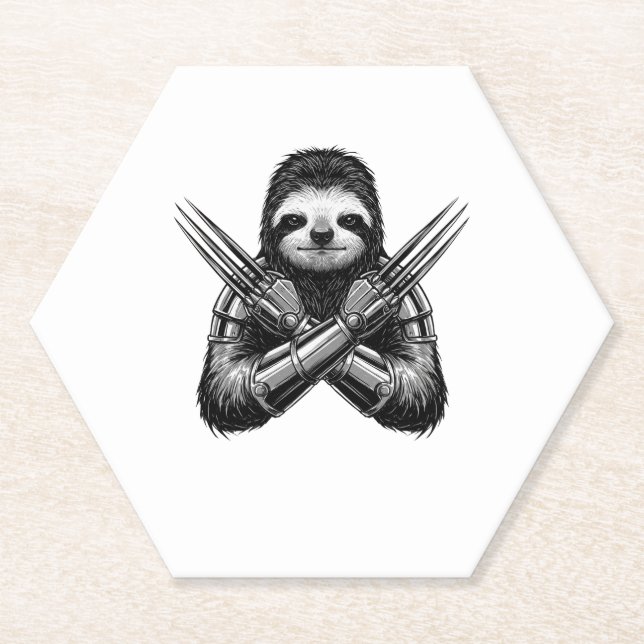 Dessous-de-verre En Papier Sloth Slotherine Halloween (Devant)
