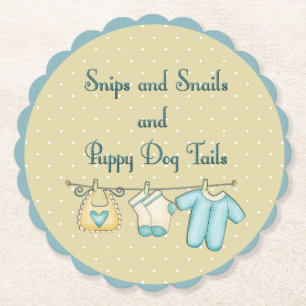 Dessous-de-verre En Papier Snips Escargots Chien Chien Tails Avec Vêtements B
