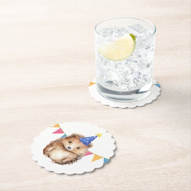 Dessous-de-verre En Papier Soirée d'anniversaire de l'enfant de mignonne Héri (En situation)