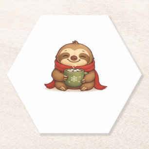 Dessous-de-verre En Papier Soirée de Noël cosy avec chocolat chaud � Cute Win
