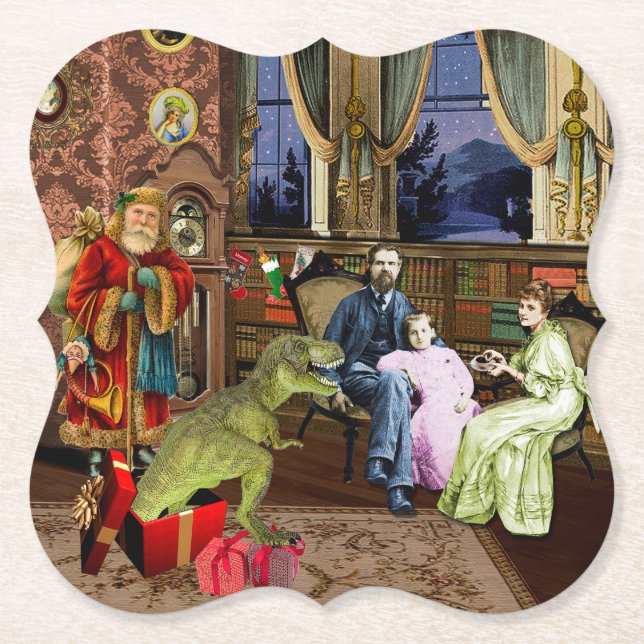 Dessous-de-verre En Papier  Son premier T-Rex (Devant)