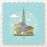 Sous-tasse de boisson Tour Eiffel Monuments de Par
