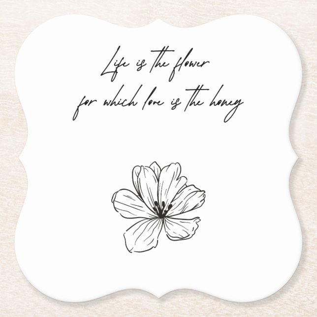 Dessous-de-verre En Papier Sous-verres d'amour (Devant)