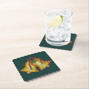 Dessous-de-verre En Papier Sous-verres de fête pour boissons de Noël avec clo