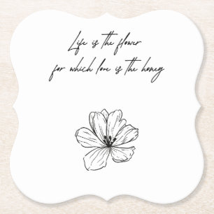 Dessous-de-verre En Papier Sous-verres de l'amour