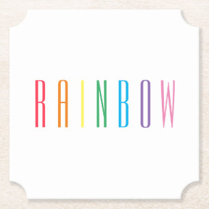 Dessous-de-verre En Papier Sous-verres en papier forme de ticket ARC-EN-CIEL