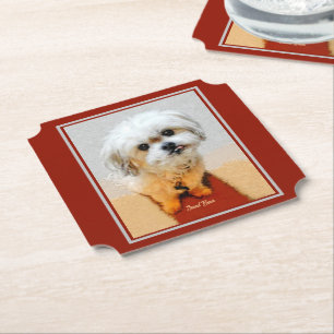 Dessous-de-verre En Papier Sous-verres en papier Marron pour chien Malshi
