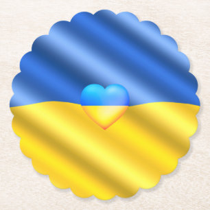 Dessous-de-verre En Papier Soutien Ukraine Dessous de verre papier ukrainien 