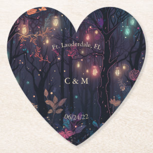 Dessous-de-verre En Papier Spray Floral Imaginaire Art personnalisé