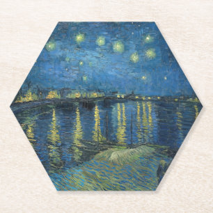 Dessous-de-verre En Papier Starry Night Over the Rhone (1888) Vincent van Gog