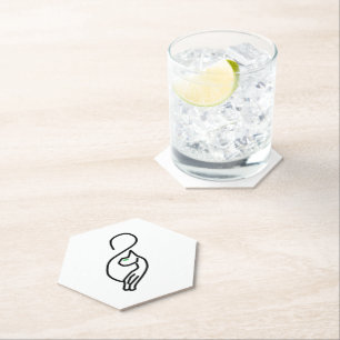 Dessous-de-verre En Papier Style Kitty Cat Outline