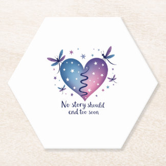 Dessous-de-verre En Papier Suicide Prevention Awareness Teal Purple Heart Dra