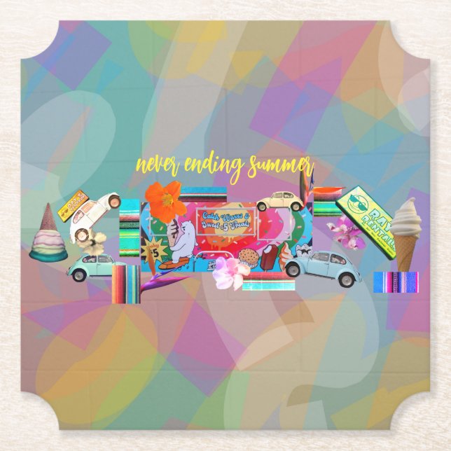 Dessous-de-verre En Papier Summertime Paper Coaster (Devant)