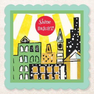 DESSOUS-DE-VERRE EN PAPIER SUNSHINE IN THE CITY