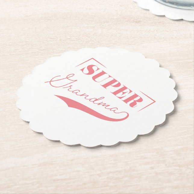 Dessous-de-verre En Papier Super grand-mère (Incliné)