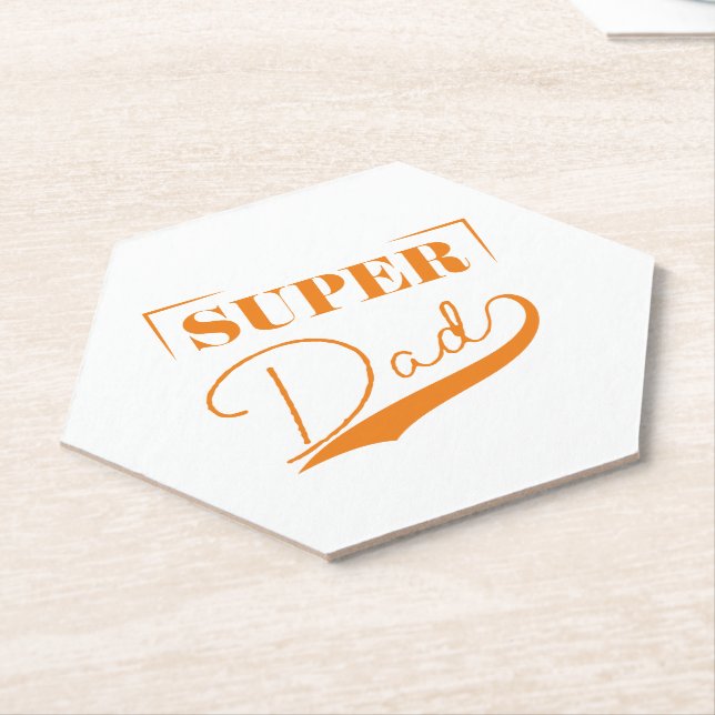 Dessous-de-verre En Papier Super papa (Incliné)