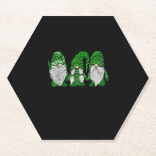 Dessous-de-verre En Papier Sweater Vert Gnome St. Patrick's Day Irlandais Gno