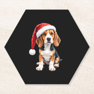 Dessous-de-verre En Papier T-shirt Beagle à manches longues pour chien de Noë