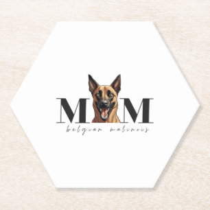Dessous-de-verre En Papier T-shirt classique maman chien MALINOIS