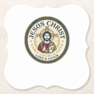 Dessous-de-verre En Papier T-Shirt Jésus Pères du Désert Ancien Chrétien Ins