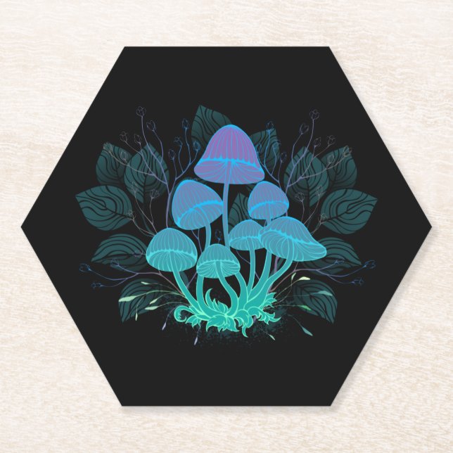 Dessous-de-verre En Papier Tabourets dans Bushes (Devant)