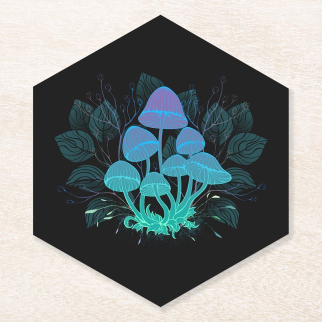 Dessous-de-verre En Papier Tabourets dans Bushes (Devant)