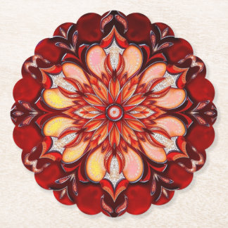 Dessous-de-verre En Papier Tapis de verre en papier rouge vif magnifique