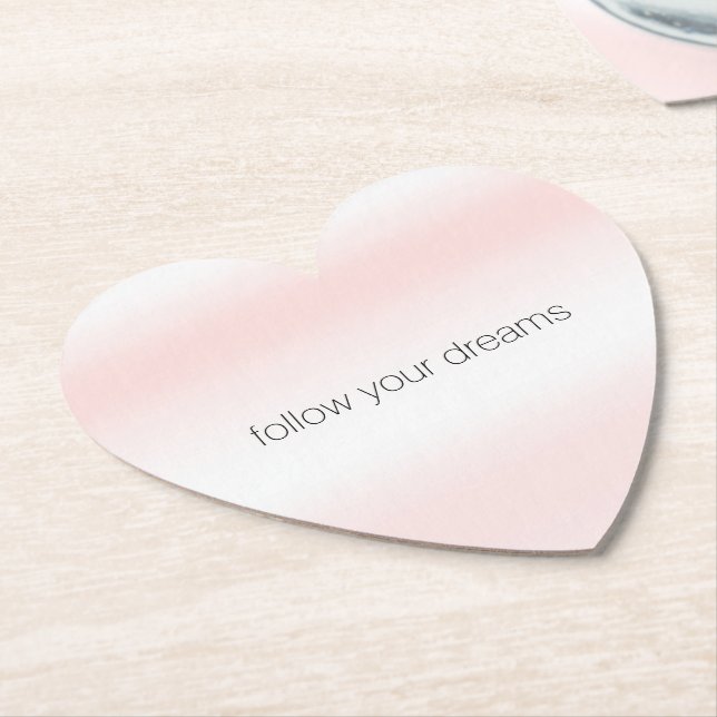 Dessous-de-verre En Papier Teinture à tarte blanche rose (Incliné)