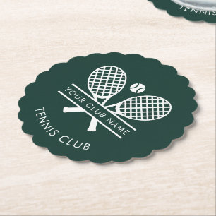 Dessous-de-verre En Papier Tennis Country Club Swag Vert Personnalisé