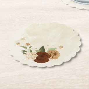 Dessous-de-verre En Papier terre terre terre ton mariage floral