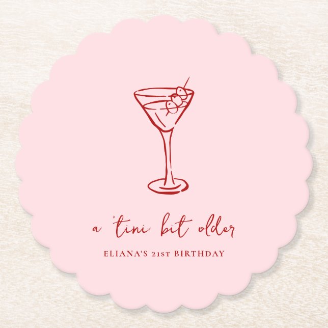 Dessous-de-verre En Papier Tini Bit Older Personalized Birthday Party (Devant)