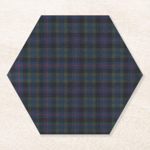Dessous-de-verre En Papier tissu motif tartan Dessous de verre en papier Camp